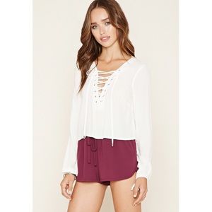 NWT F21 dolphin drawstring purple dolphin shorts